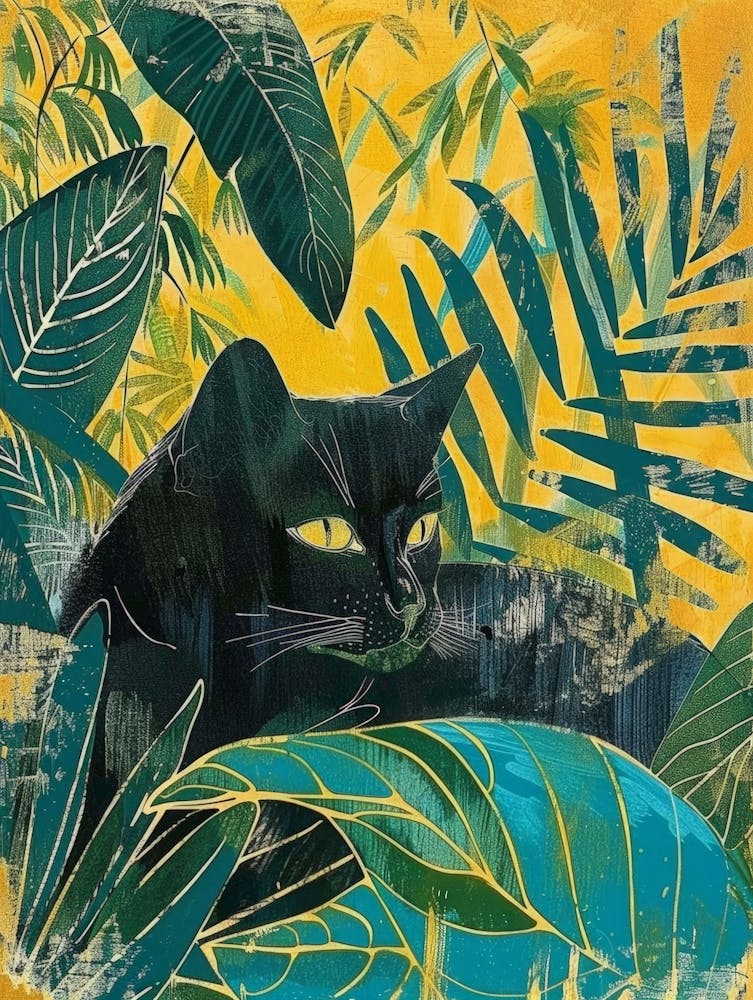 Black Cat In The Jungle 6