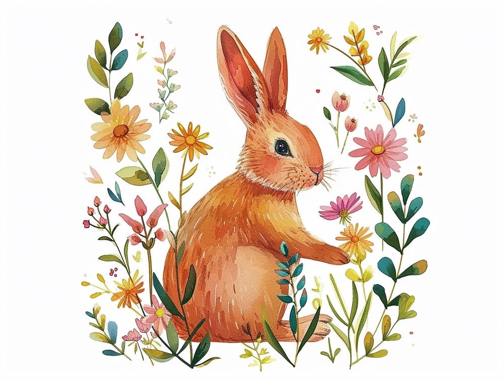 Little Floral Rabbit 1