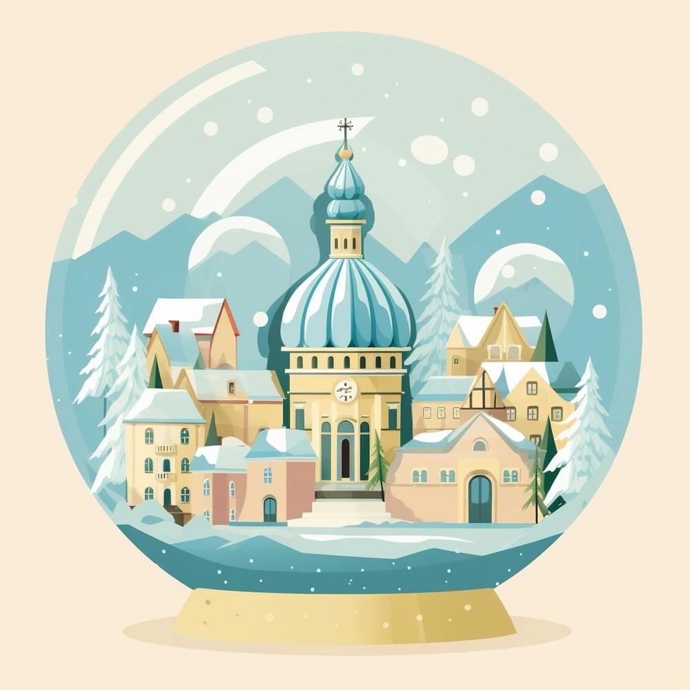 Lech Austria 2 Snowglobe