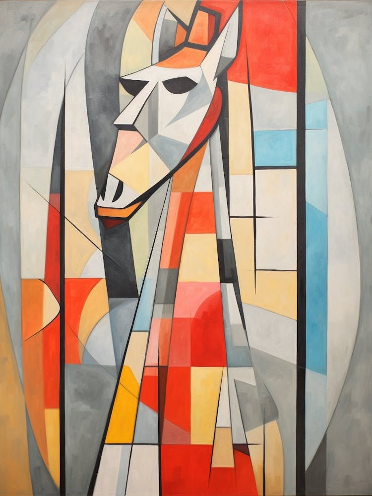 Giraffe Abstract Pop Art 6