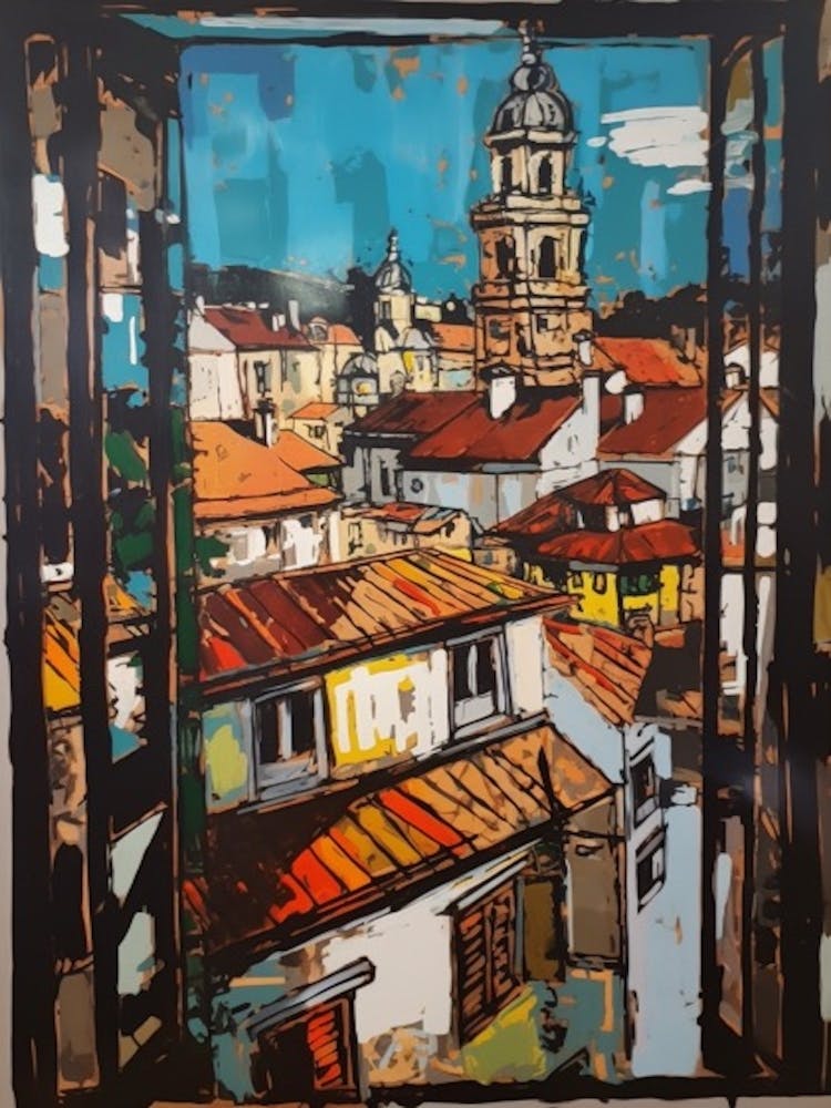 A Window View Of Vienna In The Style Of Pop Art 3