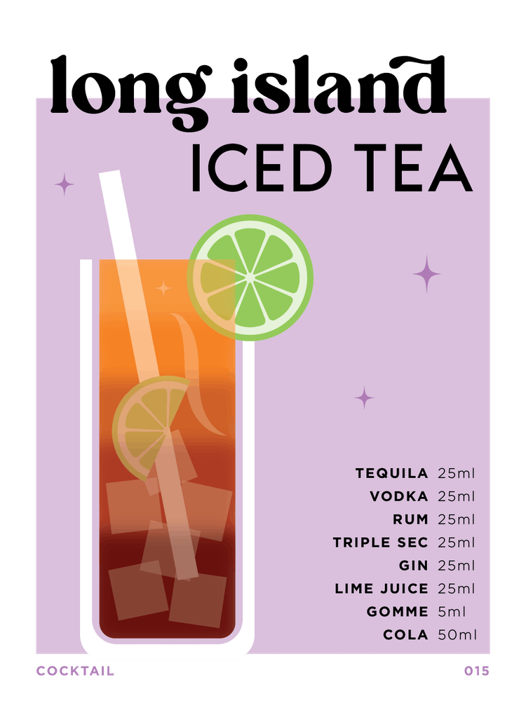 Long Island Iced Tea in Purple Cocktail Recipe
