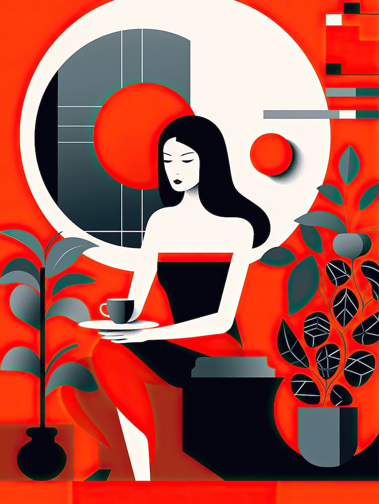 Woman With A Cup Of Coffee