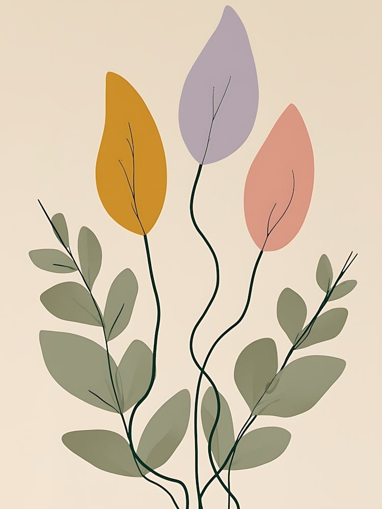 Gentle Pastel Wildflowers