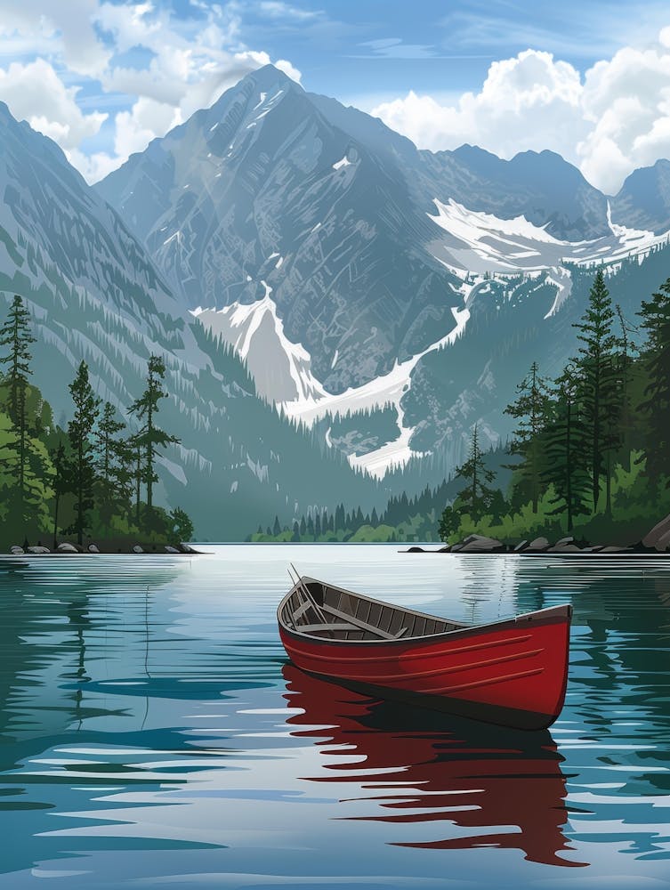 Canoe On The Lake 1