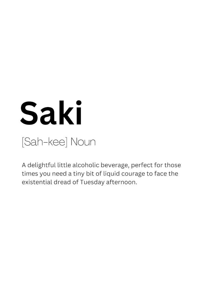 Saki Definition Meaning