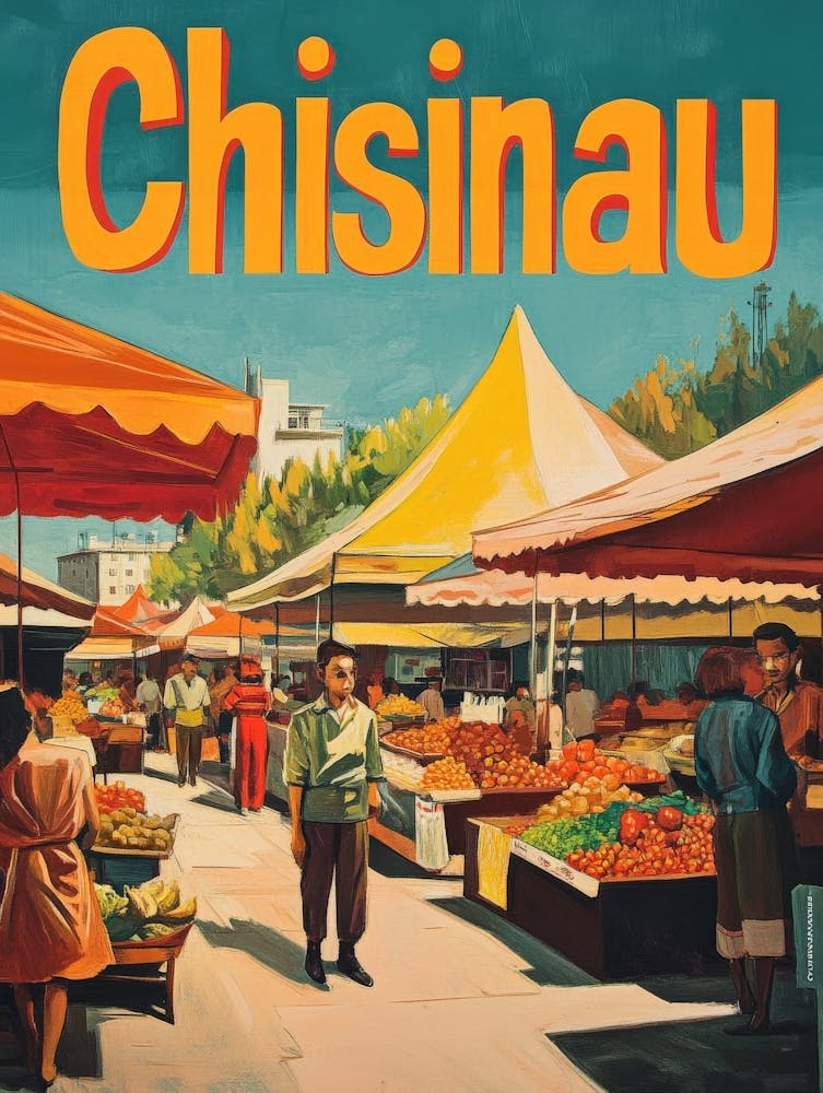 Aihrgdesign A 1970s Inspired Travel Poster For Chisinau 4