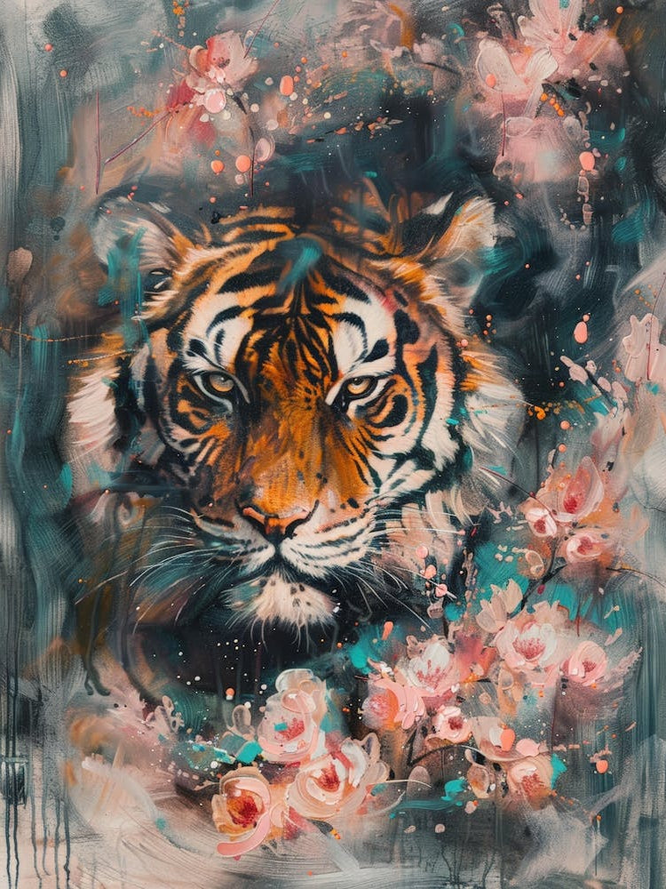 Tiger In Bloom 2