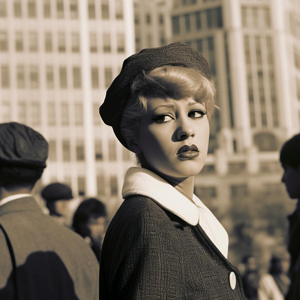 Series: Light Skinned Woman in a Hat (Retro) 2 of 4