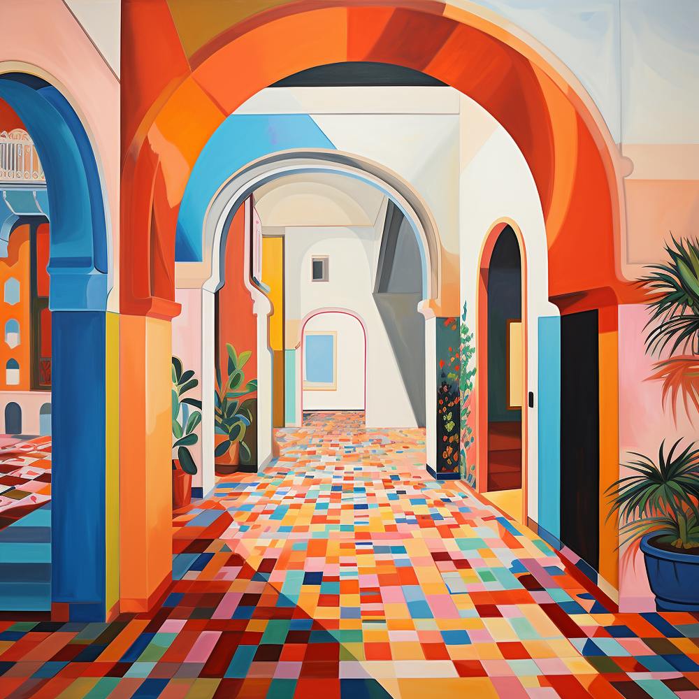 Bohemian Contemporary - Tropical & Colourful Archways