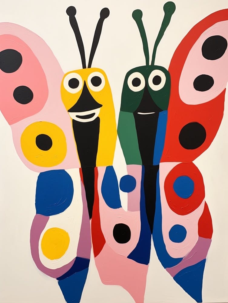 Colourful Kids Animal Art Butterfly 1
