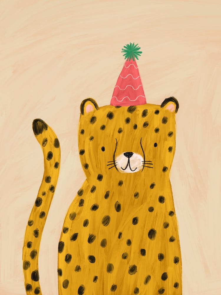 Cheetah In A Party Hat