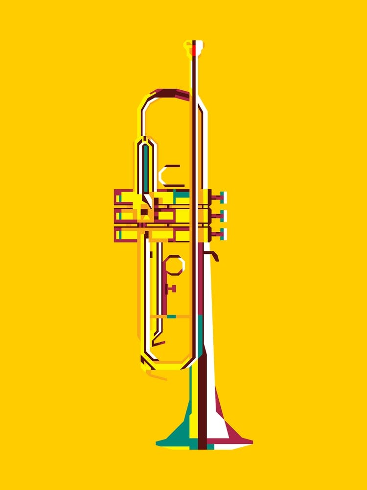 Trumpet for Trumpeters Pop Art Illustration