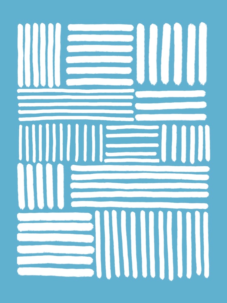 Free Hand White Stripes On A Blue Background