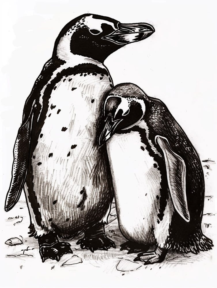 Emperor Penguin Snuggling With Their Mate 4