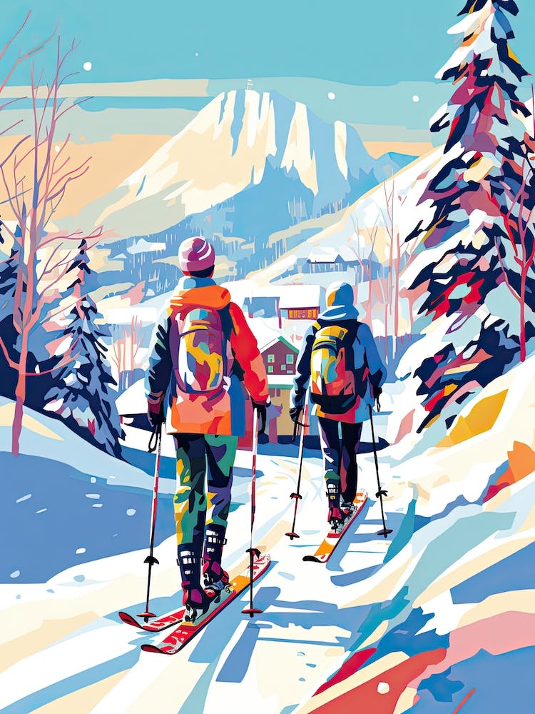 Stowe Mountain Resort Vermont Usa, Skigebiet Illustration 0