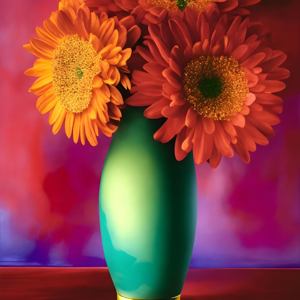 Creating A Beautiful Vase With Dazzling Colors And A Background With Beautiful Colors Solely Through (1)