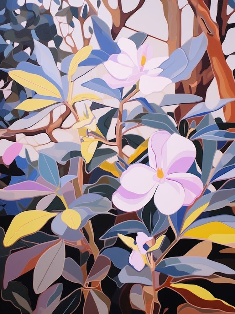 Periwinkle 3 Flower Painting