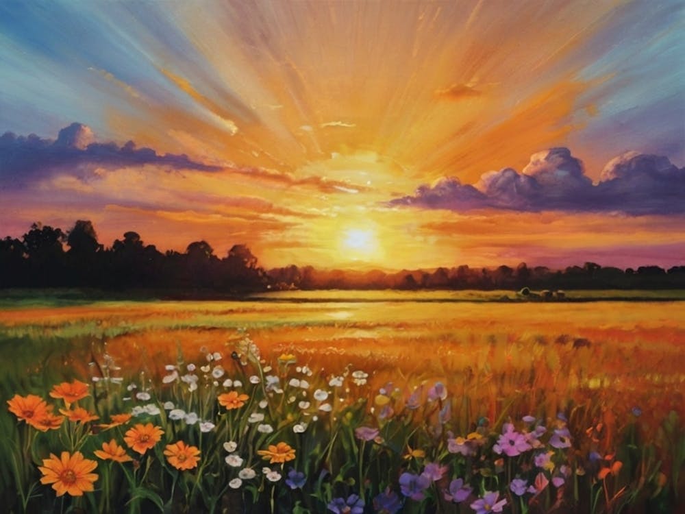 Sunset In The Field 14