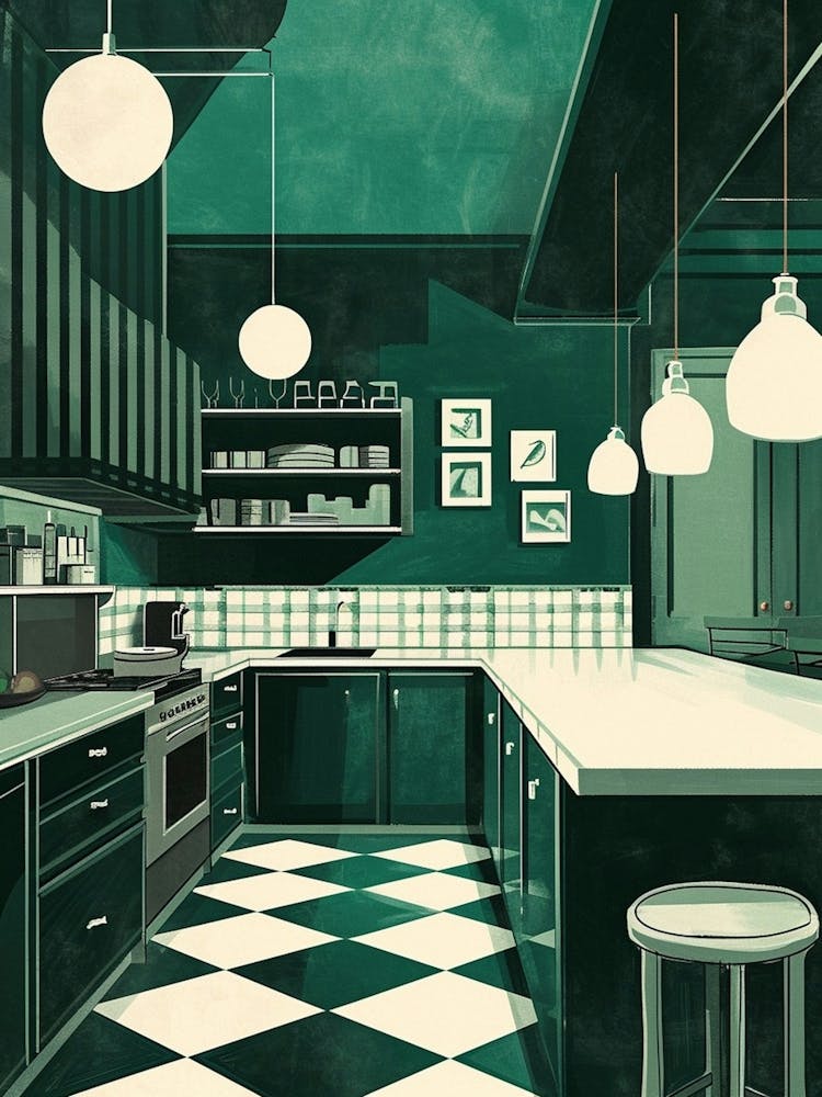 Retro Art Deco Inspired Kitchen 1