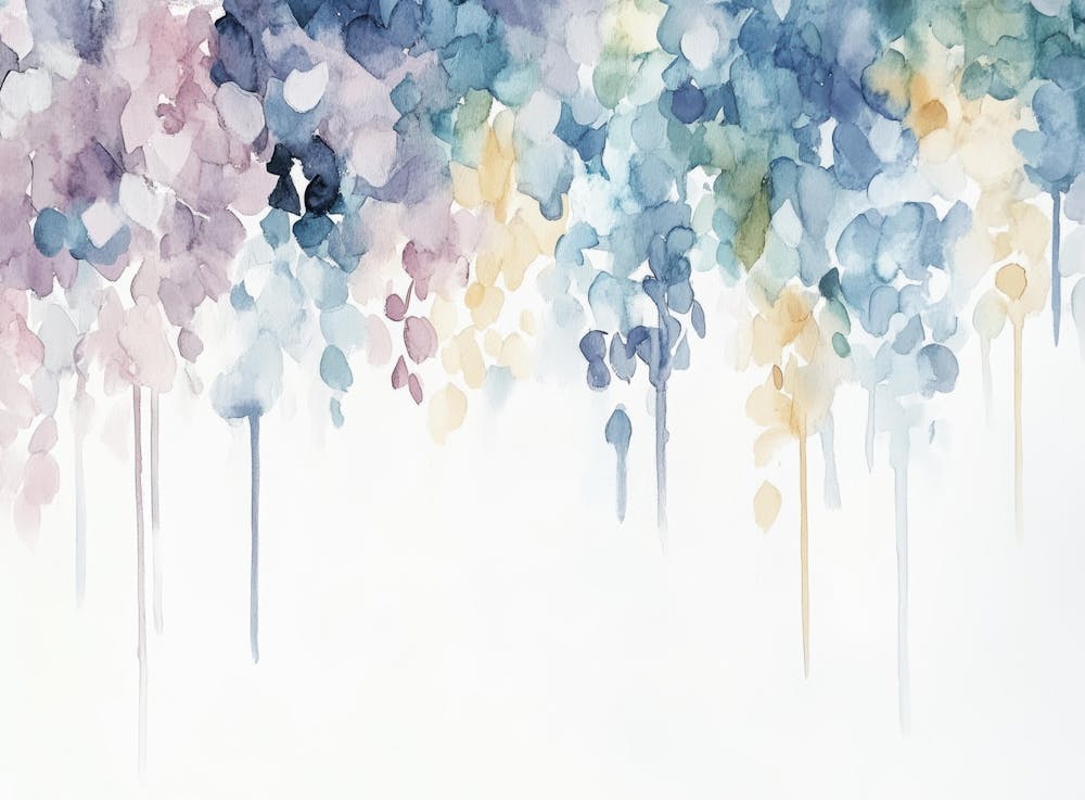 Wisteria Watercolor Painting