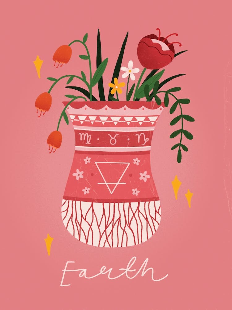 Earth Zodiac Vase