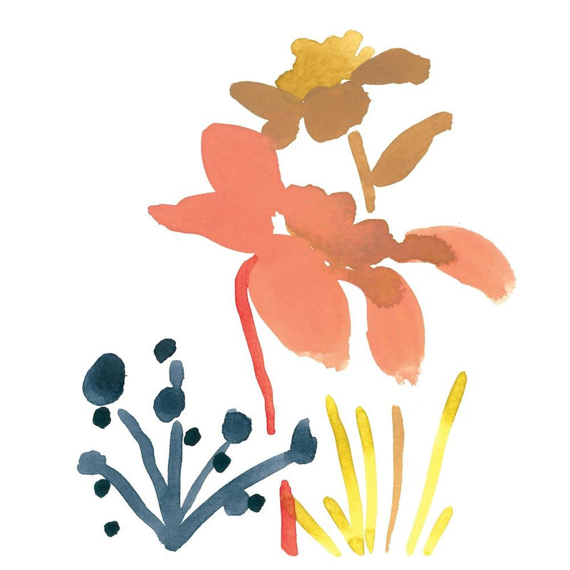 Botanical Watercolors 1 Square