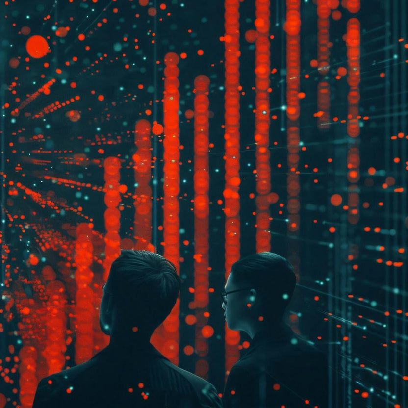 Two People Looking At Data