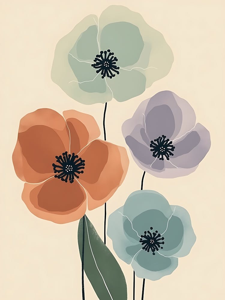 Serene Blush and Sage Botanical Design