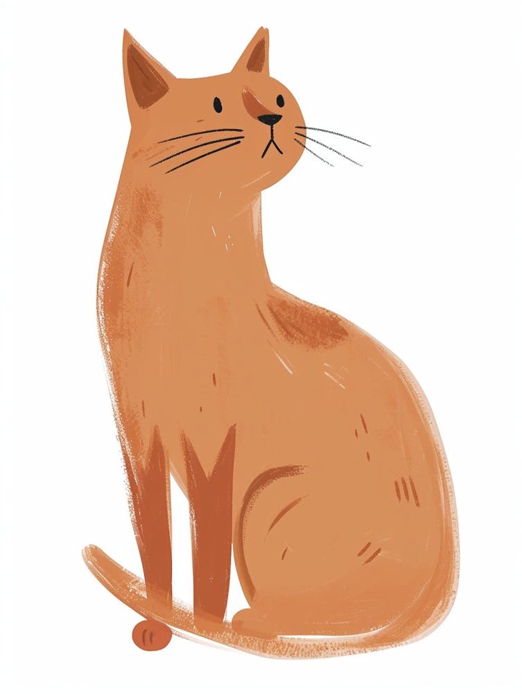 Havana Brown Cat Clipart Illustration 2