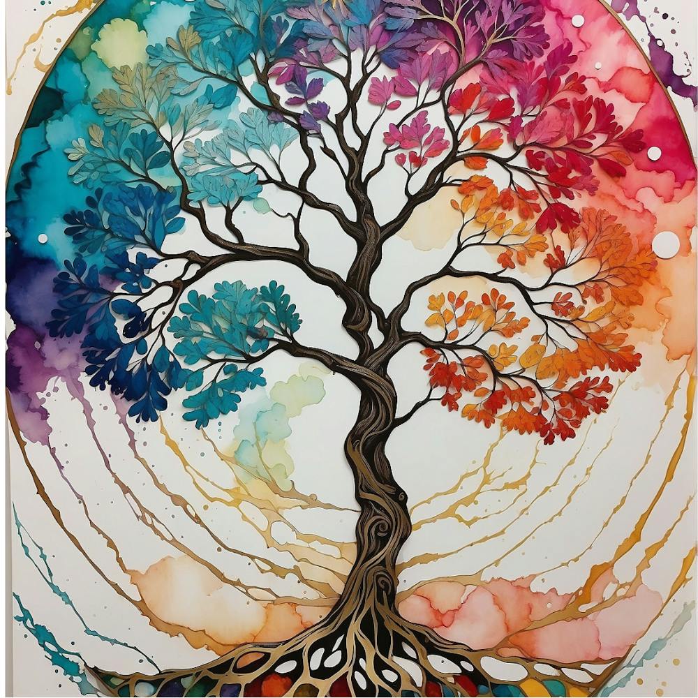 colorful and different tree