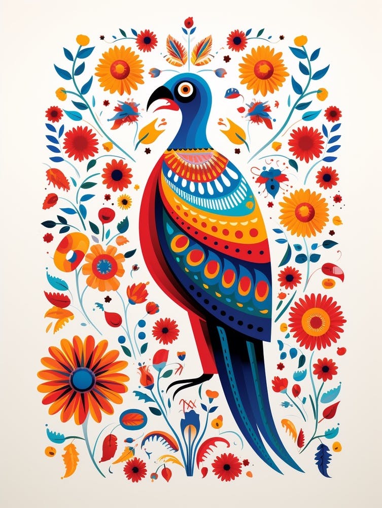 Illustration d'Oiseau Scandinave - Faucon 3