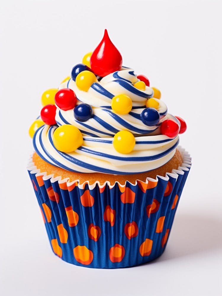 Realistic Photography Dotty Cupcake 3