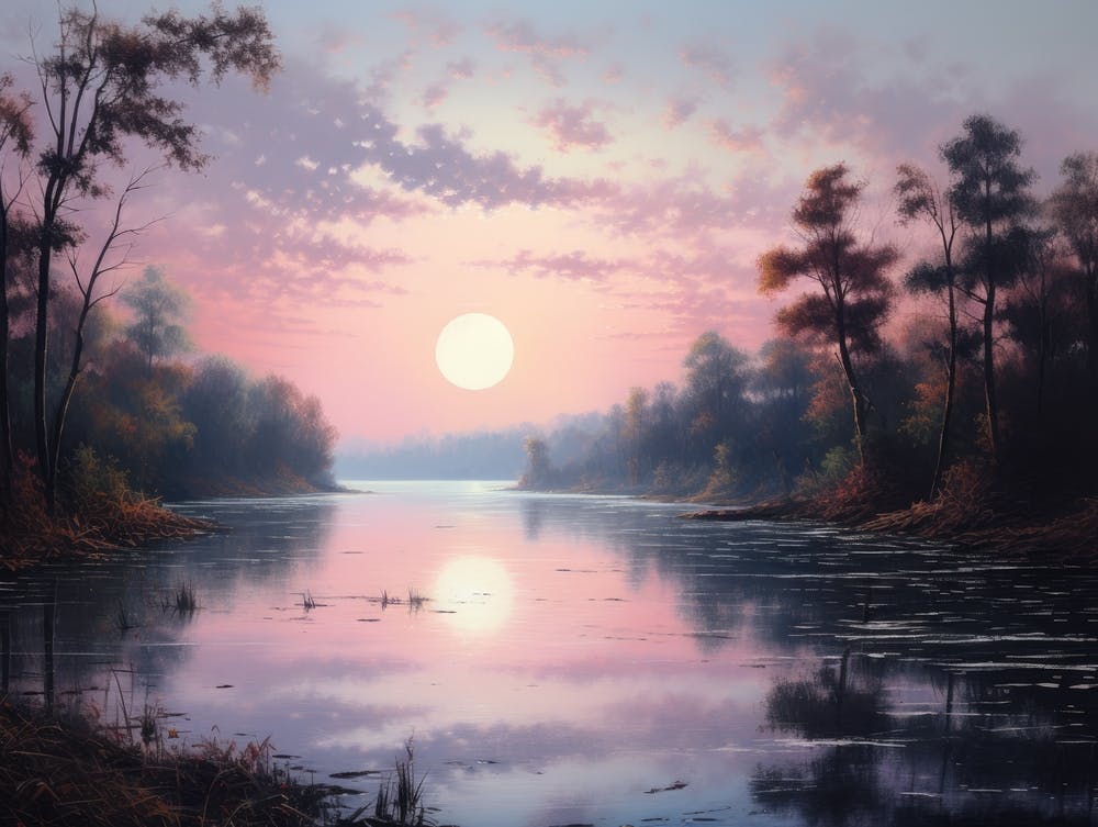 Sunset Over The River 2