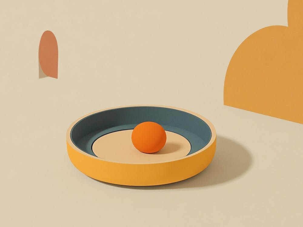 Orange Ball In A Bowl
