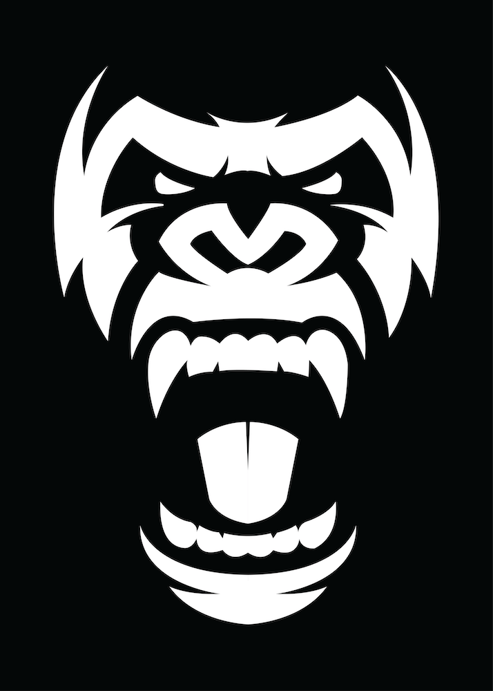 Gorilla White Monkey Minimalist