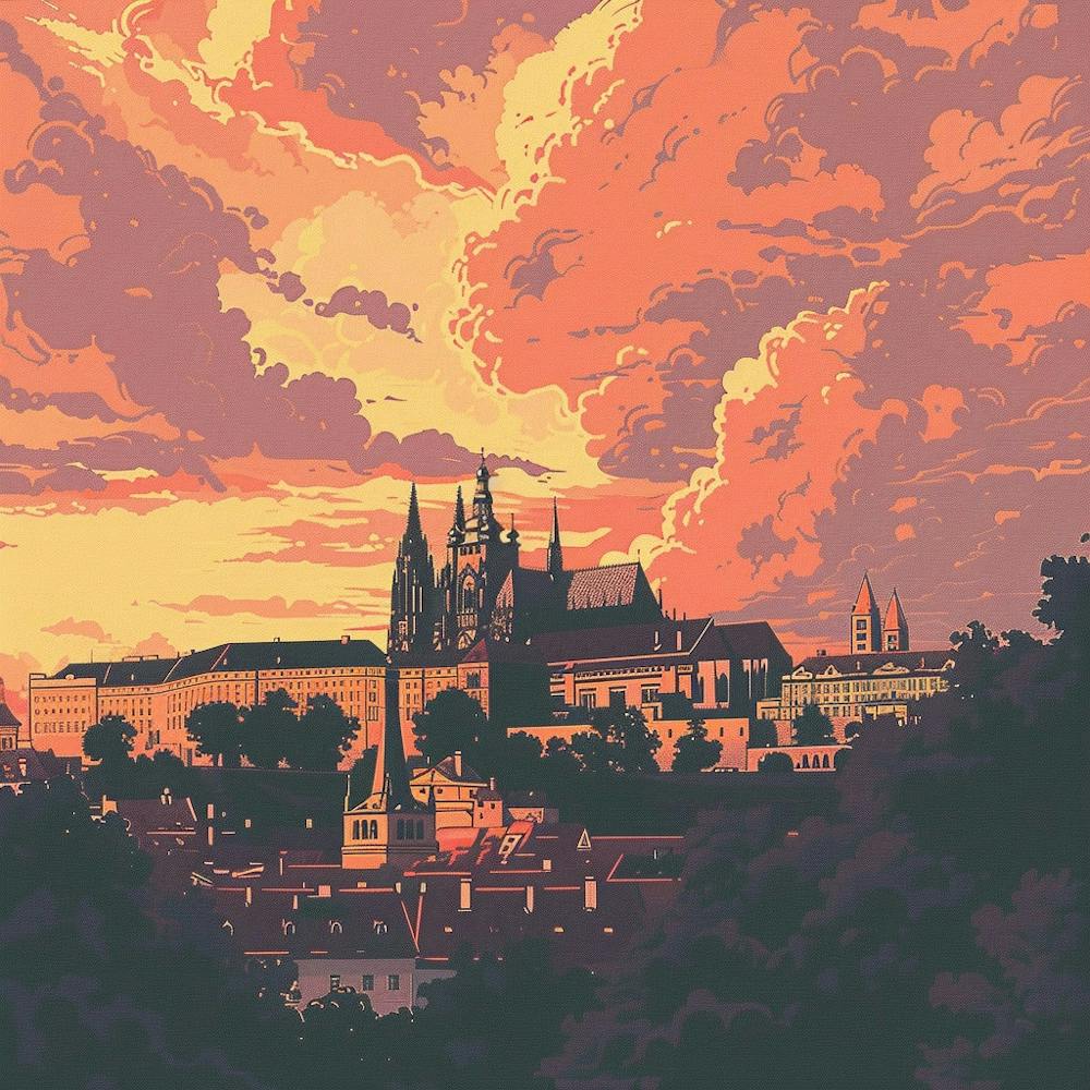 Eine Prager Burg Lofi Illustration 1720468189 4