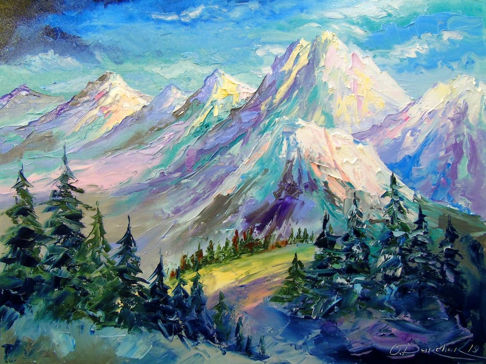 winter mountain range