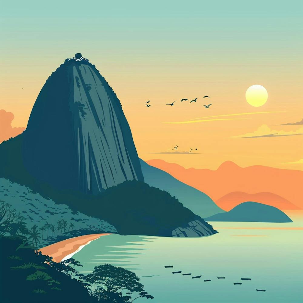 A Sugarloaf Mountain In Rio De Janeiro Vector De 1719996445 2