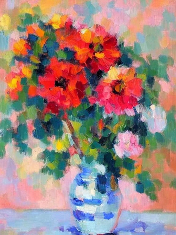 Dahlia  Matisse Style Flower