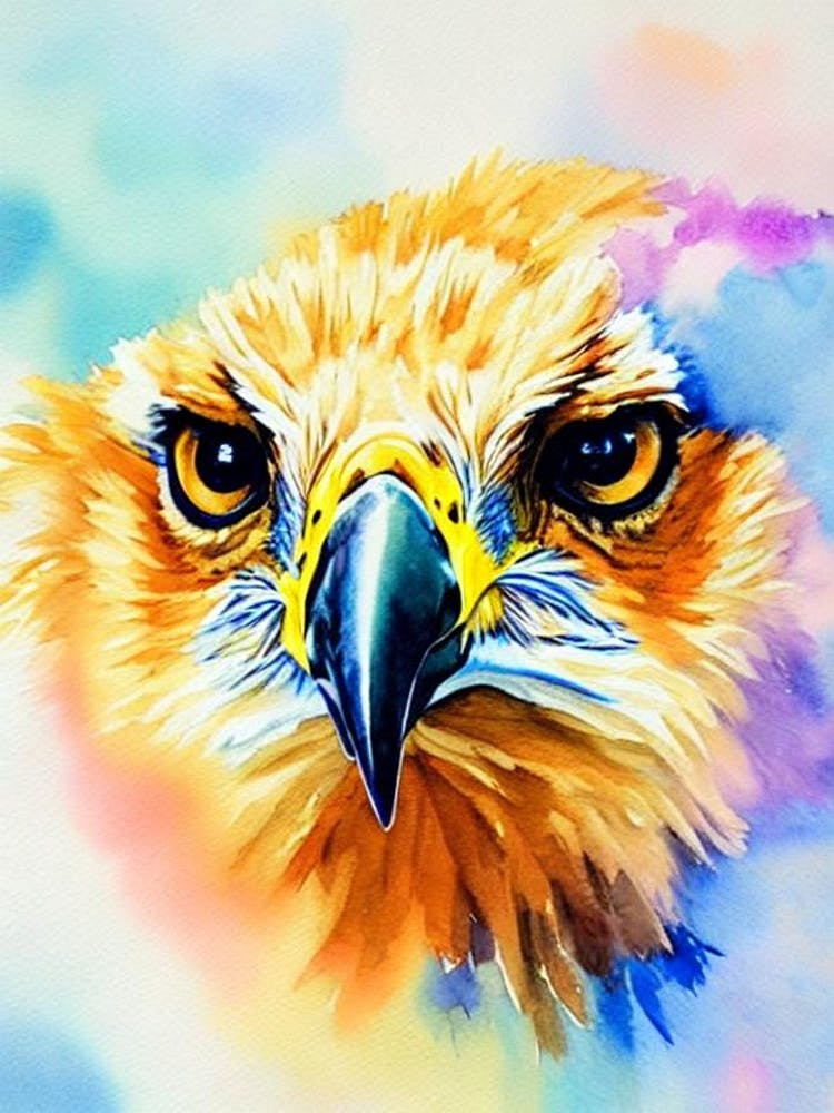 Golden Eagle Watercolour Bird