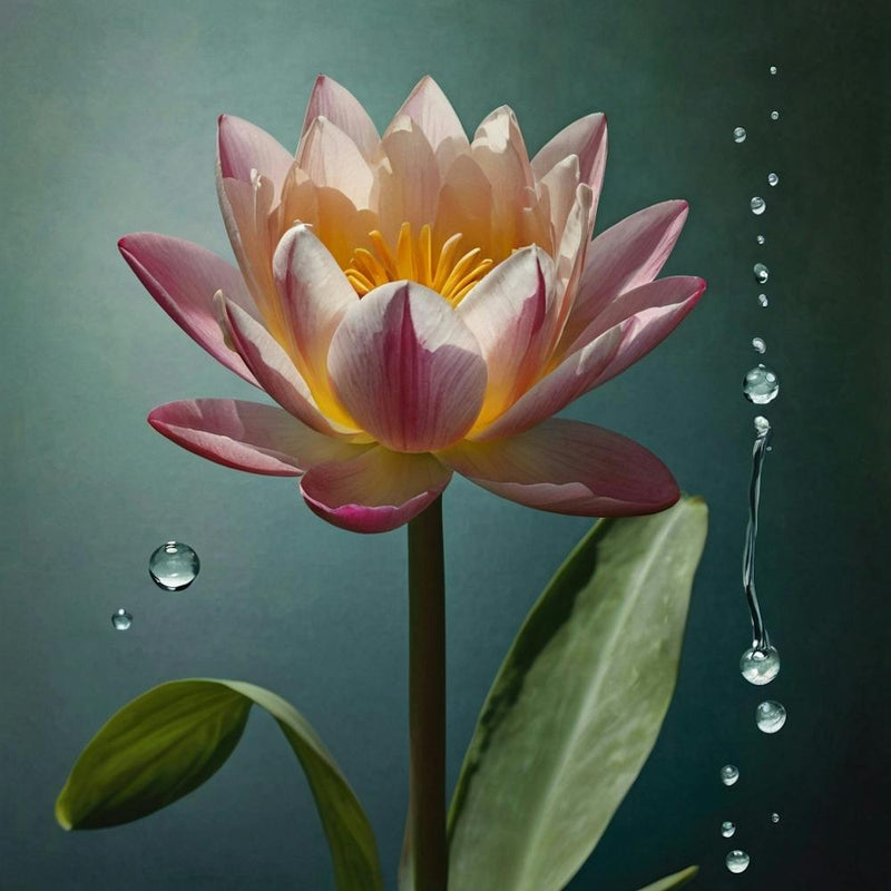 Experience the enchanting beauty of nature with the Floating Water Lily painting. A piece of art that adds a touch of tranquility and elegance to any space in your home. Get yours now and enjoy the magic of the water lily every day!"