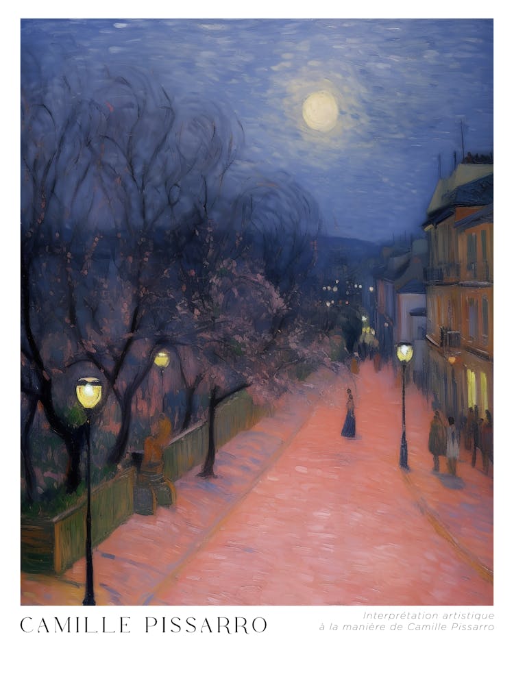 Night In The Park, Camille Pissarro