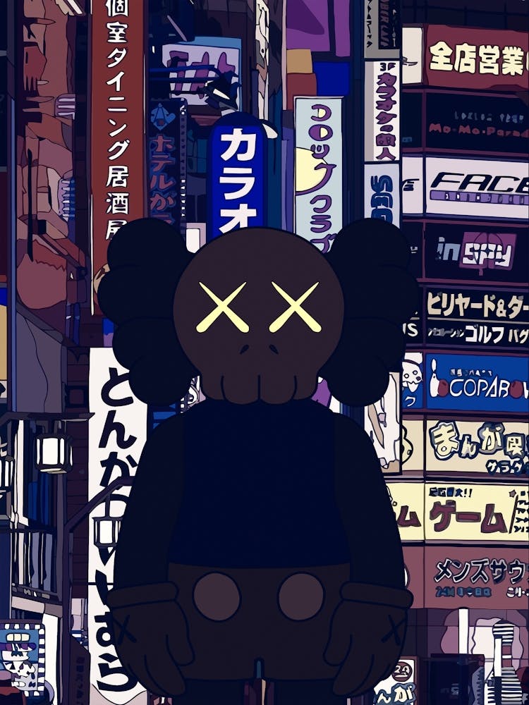 Japanese City kaws