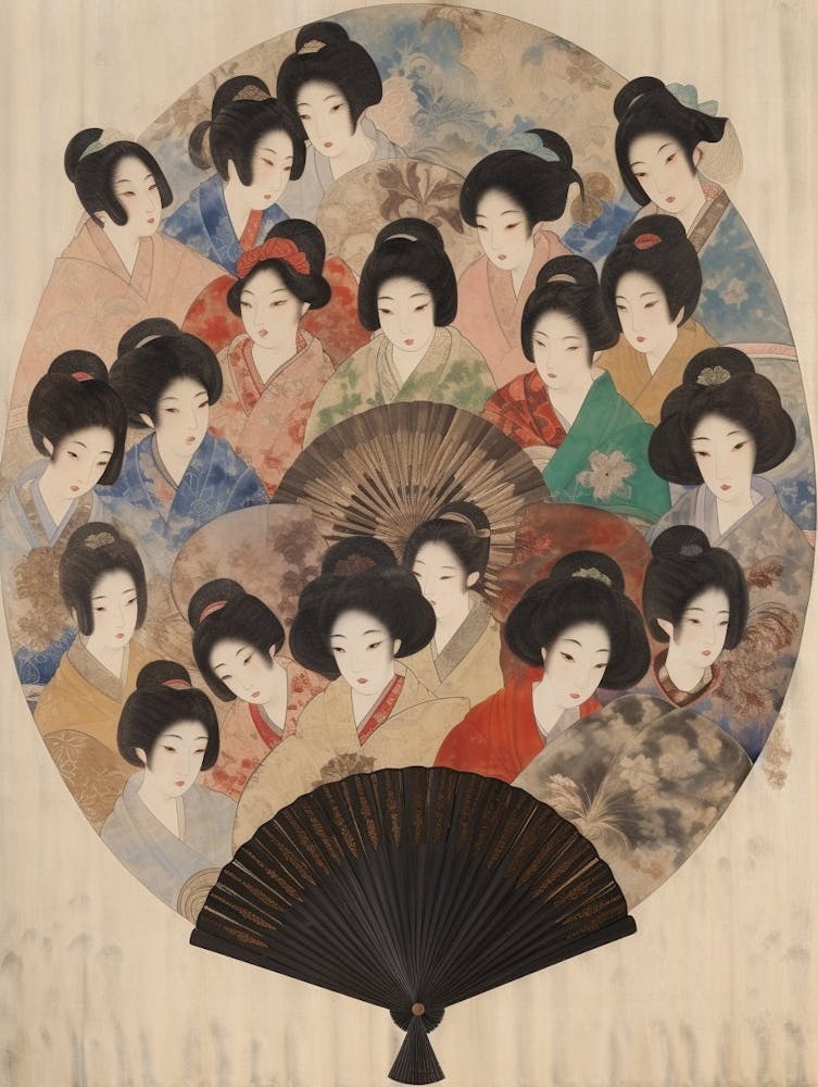 Japanese Fans Sensu Illustration 4