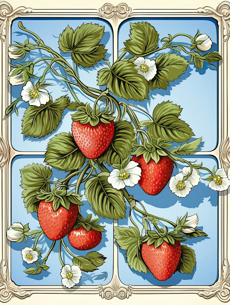 Strawberries Illustration 1