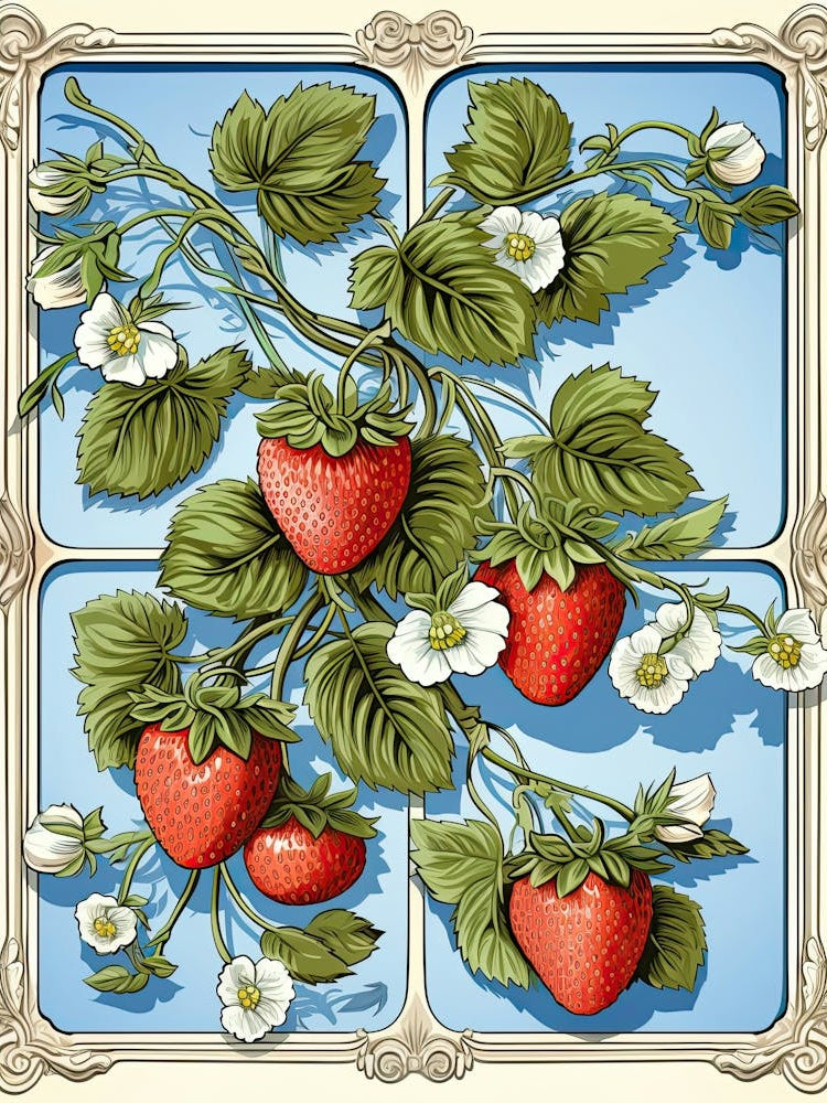 Strawberries Illustration 1