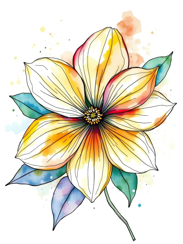 Fleur Aquarelle 3