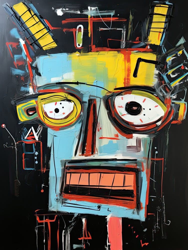 Halloween Skull Revelry: A Neo-Expressionist Tribute