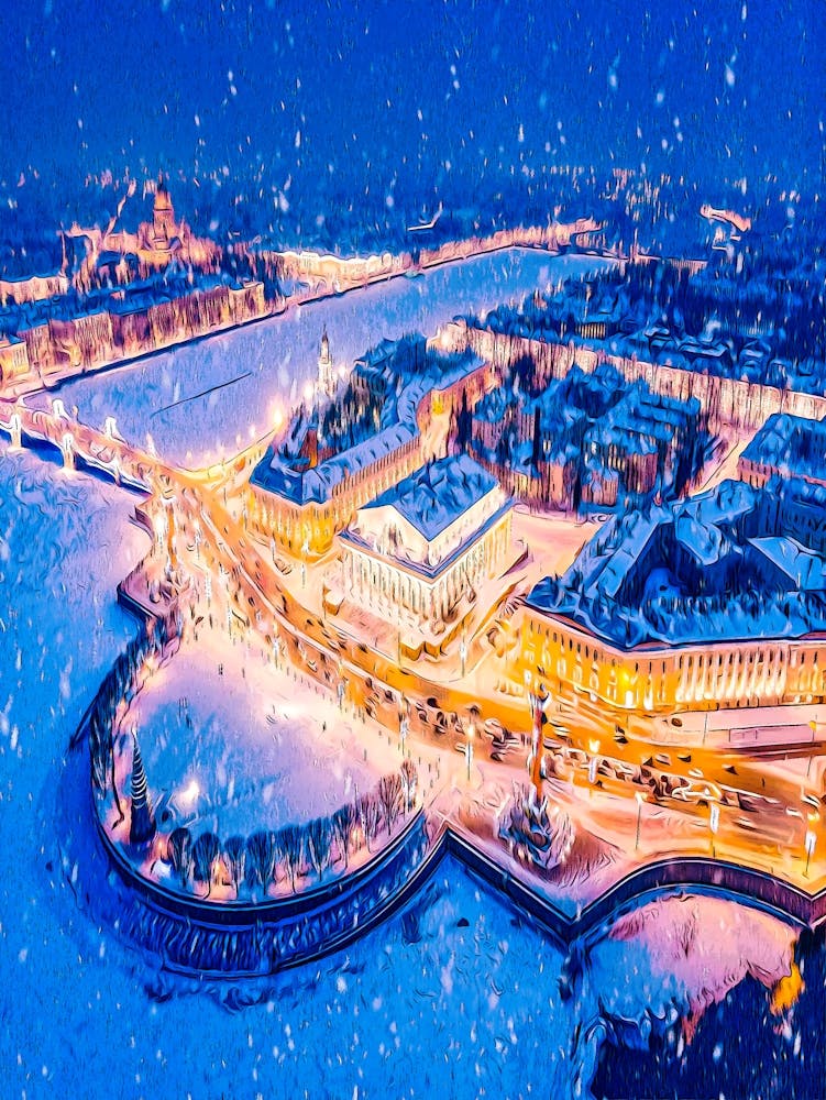 St.Petersburg christmas evening